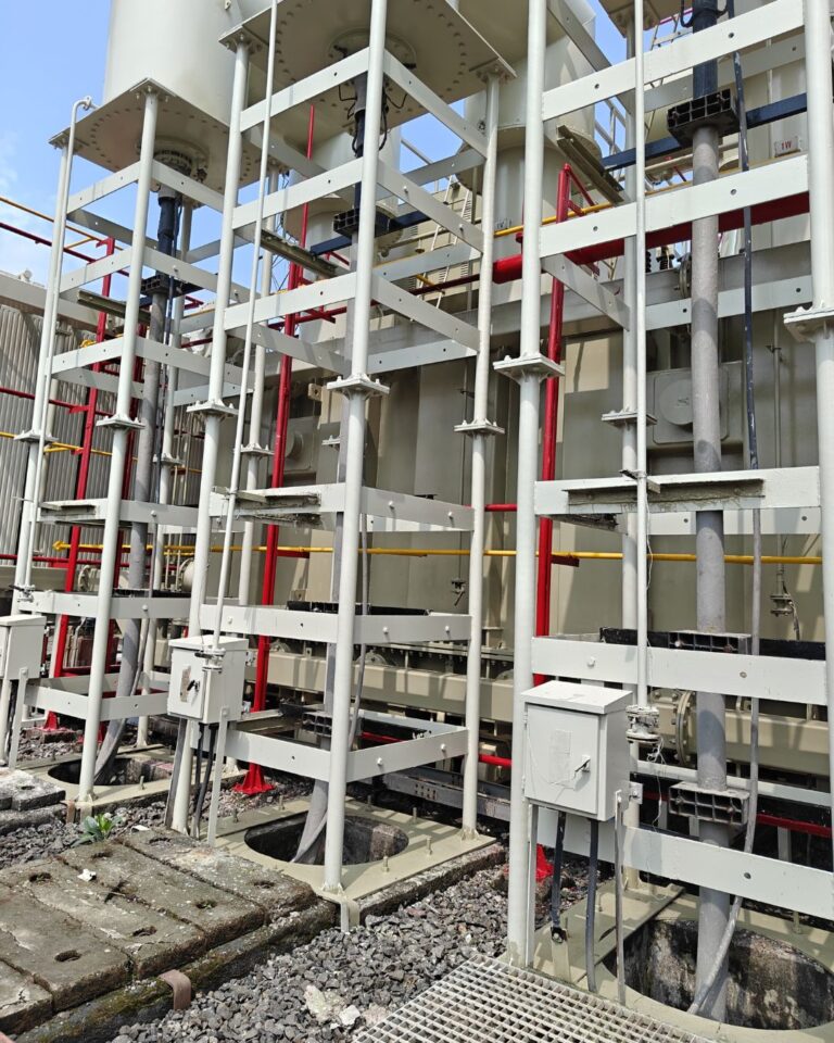 Company profile document of Sunil Enterprises detailing services in industrial painting, copper blasting, and interior works.